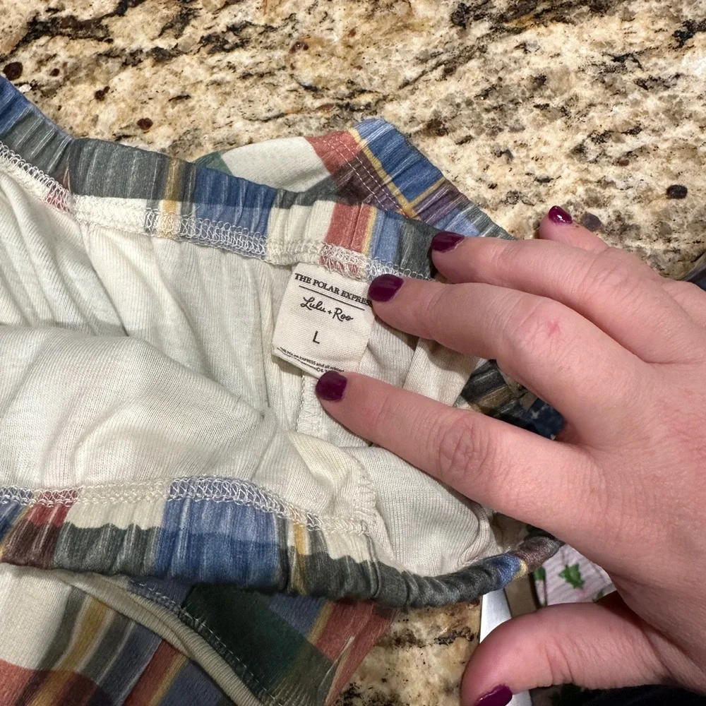 LulaRoe Polar Express pajama pants - Picture 2 of 2